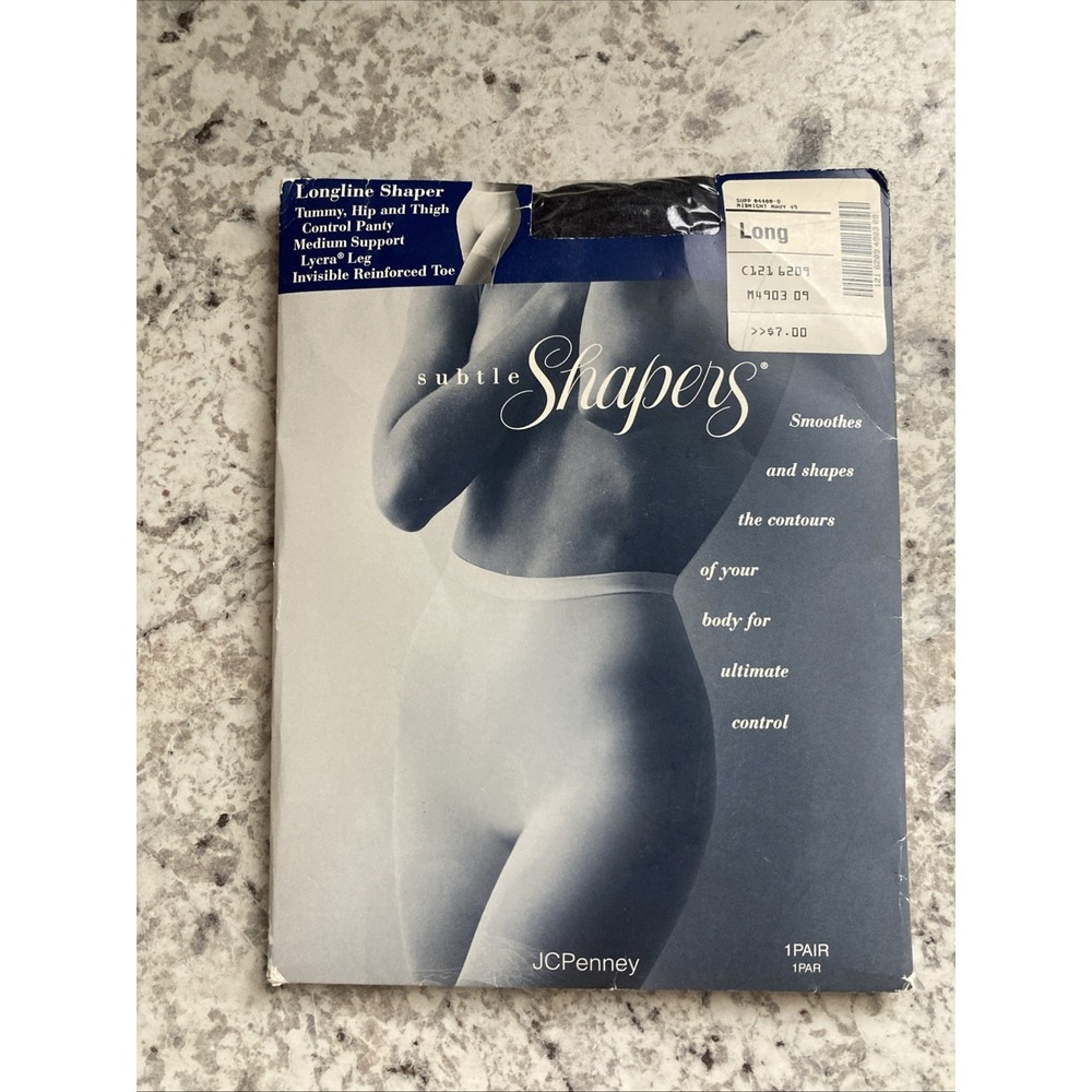 Subtle Shapers Total Maximum Support Control Panyhose‎ Size Long/Large Navy